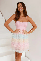 Rainbow Dreams Tulle Mini Dress Pink
