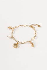 Alice Charm Bracelet - Gold