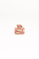 Capri Hair Clip - Tan Check
