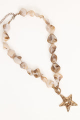 Gabbie Star Necklace - Pearl/Gold