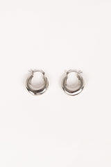 James Hoop Earrings - Silver