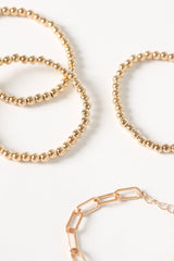 Kaleigh Stacked Bracelets - Gold