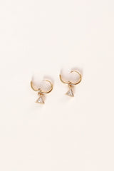 Regina Triangle Drop Earrings - Gold