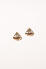 Shell Shaped Earrings - Gold