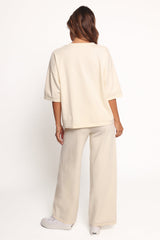 Ash Knitted Pants - White