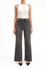Far Out Wide Leg Jean - Milky Way