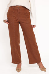 Hayes Wide Leg Pant - Mocha Brown