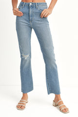 Just Black Distressed Slim Leg Jean - Medium