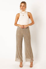 Walker Plisse Pants - Silver