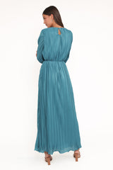 Armena Long Sleeve Maxi Dress - Teal