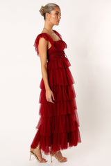 Belle Maxi Dress - Burgundy