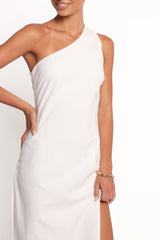 Chandler One Shoulder Maxi Dress - White