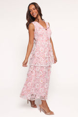 Eleanora Midi Dress - Pink Floral