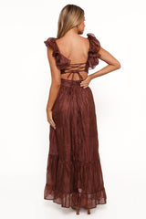 Harmony Maxi Dress - Brown Floral