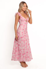 Jean Maxi Dress - Pink Floral