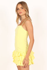Junee Mini Dress - Lemon