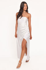 Kara Strapless Maxi Dress - White