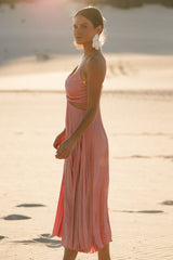 Niamh Midi Dress - Poppy Pink
