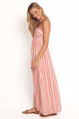 Odessa Maxi Dress - Pink Stripe
