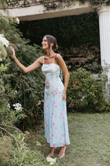 Renata Maxi Dress - Blue Floral
