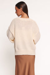 Doralee Rose Cardigan - Cream