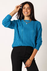 Michaela Knit Sweater - Royal Blue