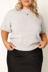 Noah Knit Sweater - Light Heather Grey