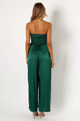 Tanya Strapless Jumpsuit - Emerald