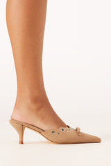 Elio Heels - Camel Suede
