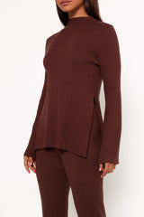 Adrienne Knit Top - Chocolate