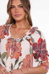 Bertha Top - Fall Floral
