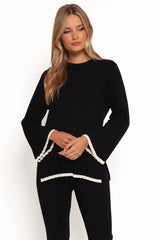 Dora Knit Top - Black
