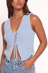 Kendall Knit Top - Light Blue