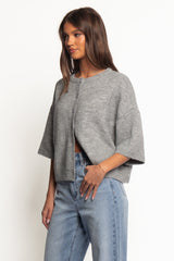 Lilith Knit Top - Grey