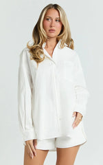 The Hunger Project x Showpo - THP Collared Button Up Long Sleeve Shirt in White