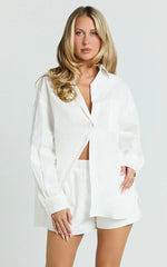 The Hunger Project x Showpo - THP Collared Button Up Long Sleeve Shirt in White