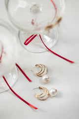 Chelsea Earrings - Gold/Pearl