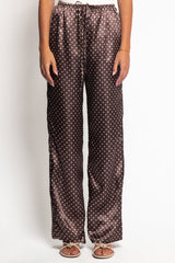 Alima Pants - Brown Polka Dot