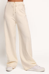 Ash Knitted Pants - White