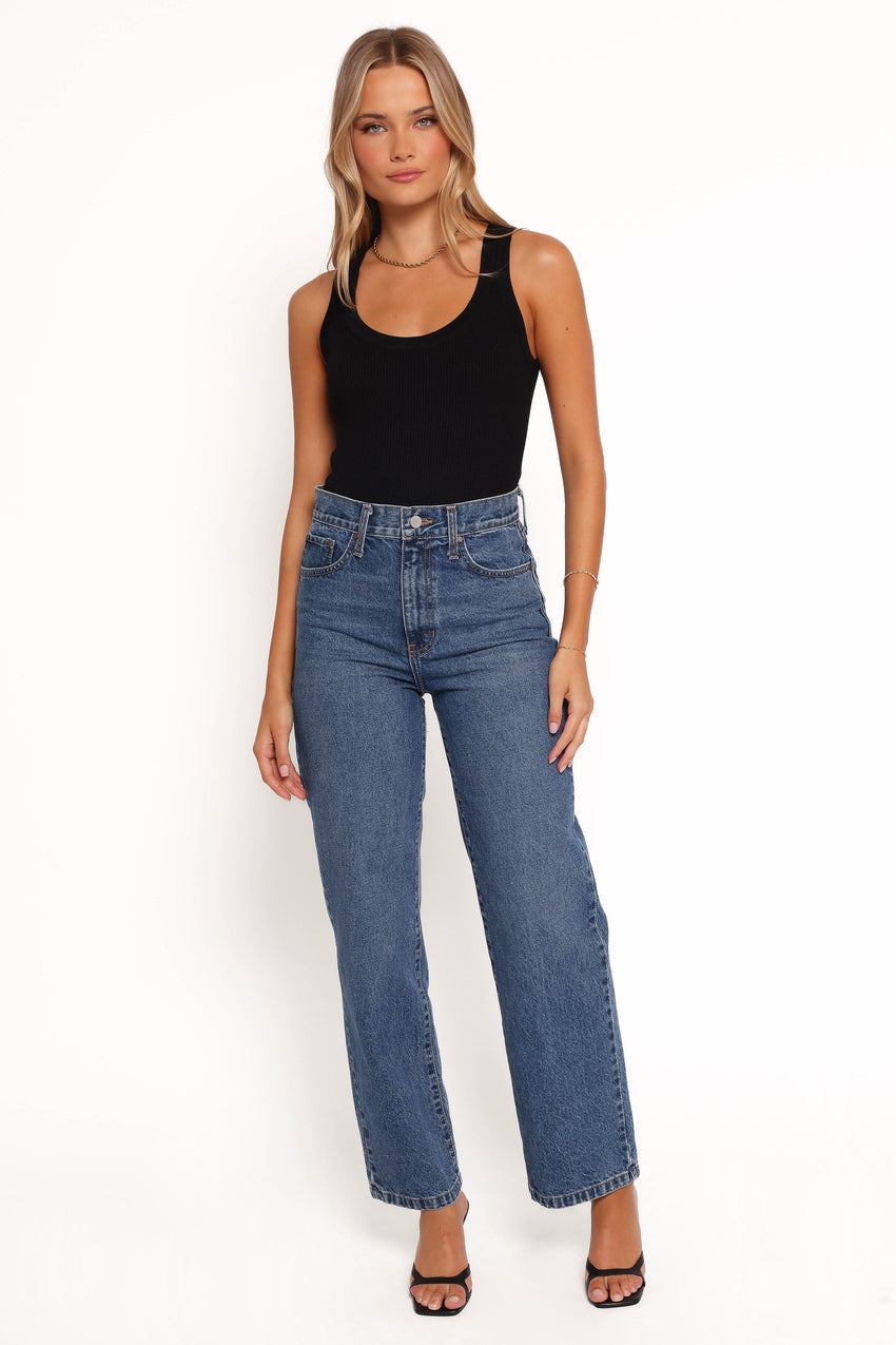 Just Black Relaxed 90s Straight Jean - Dark Denim