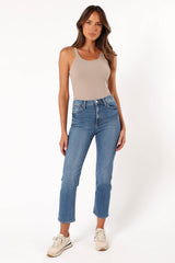 Lea High Rise Classic Straight Jean - Medium Denim