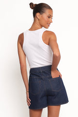 Presley Denim Skort - Dark Denim
