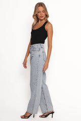 Rumi High Rise Wide Leg Jeans - Lucid
