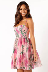 Achanti Mini Dress - Pink Floral