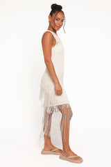 Adella Midi Dress - Natural