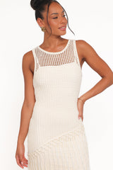 Adella Midi Dress - Natural