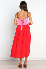 Aliana Dress - Pink Splice