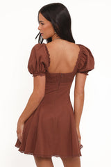 Anora Mini Dress - Cognac