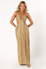 Beyz Midi Dress - Gold