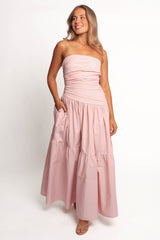 Blanche Strapless Maxi Dress - Orchid
